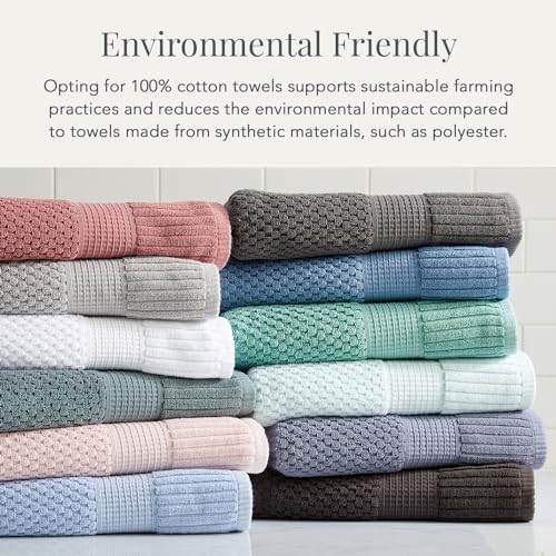 NY Loft 100% Cotton 2-Pack Oversized Bath Towel Set | Dark Grey
