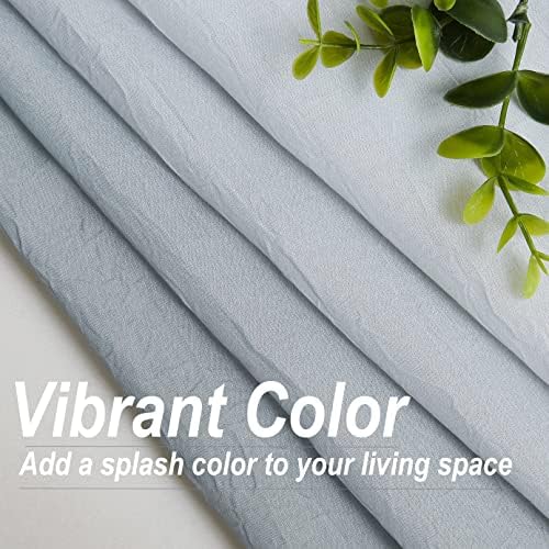 Grey Ombre Sheer Curtains 63 Inch Long Grommet Top for Living Room 2