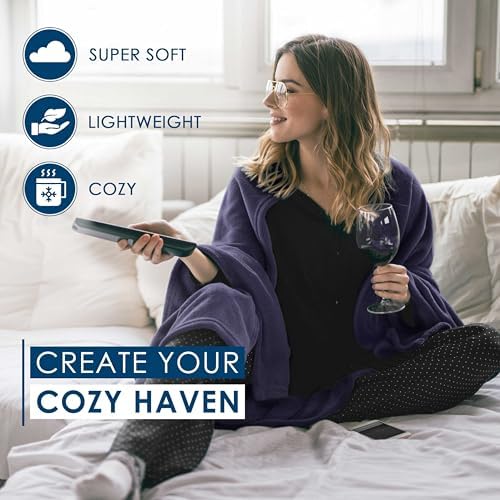 Twin Size Fleece Bed Blanket | Comfy Supersoft Fleece Blanket