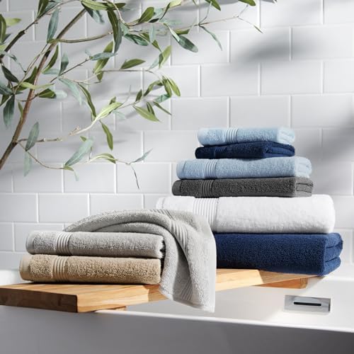 Arkwright Solid 6 Piece Bath Towel Set, 100% Cotton 600 GSM Soft