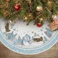 AVOIN colorlife 48 Inch Snowflake Snowman Tree Skirt