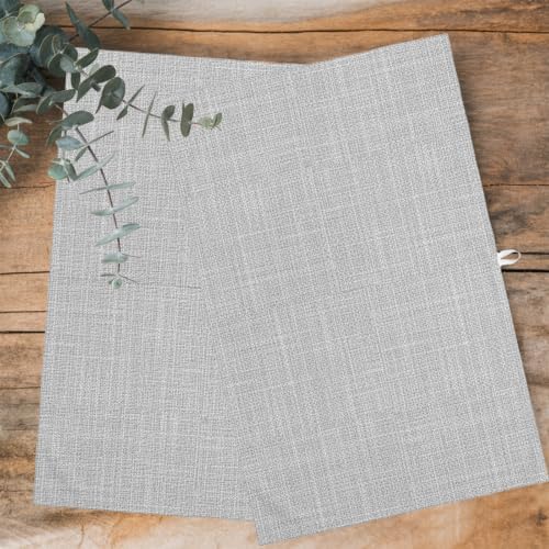 Rustic Light Gray Kitchen Towels Set of 4, Absorbent Microfiber Soft