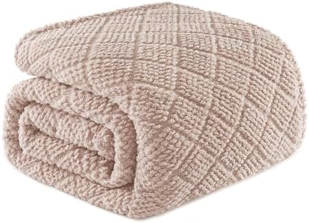 Whale Flotilla Soft Fleece King Size Blanket for Bed, Camel