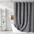 Grey Boho Fabric Shower Curtain 72 x 72 Inches
