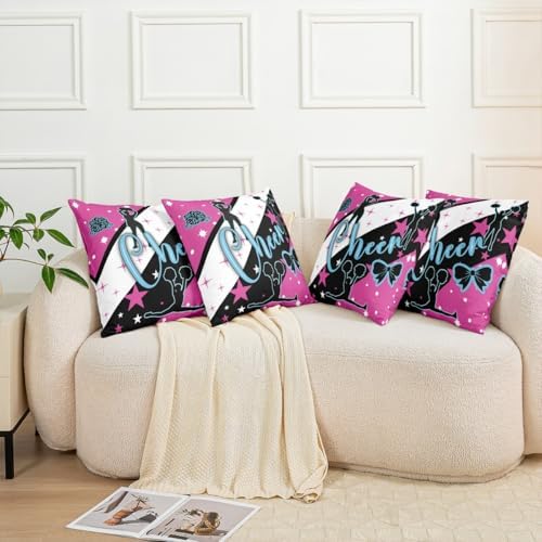 Cheerleading Throw Pillow Covers Set of 2 22 x 22-Inch Kids