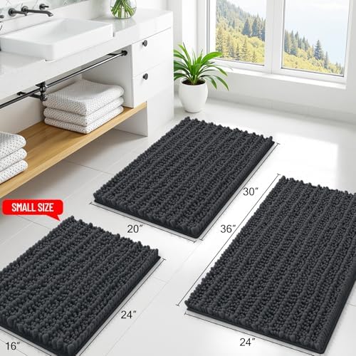 Smiry Bathroom Rugs Sets 2 Piece (30x20+24x16), Extra Soft Bath Mats