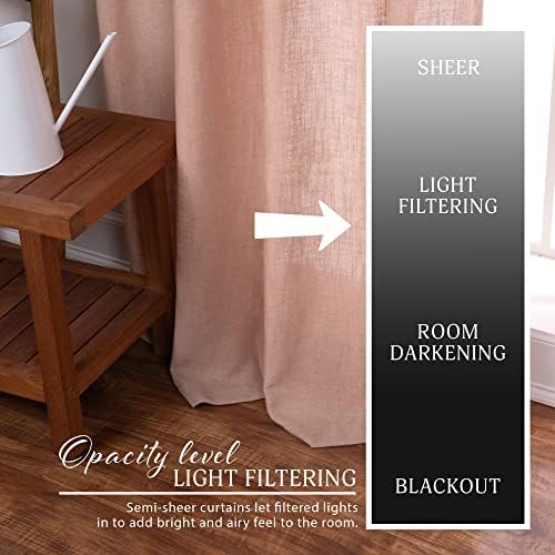Home Fashion Linen Blend Curtains - Stainless Steel Nickel Grommet Top