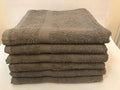 24 Pieces NEW Gray Bath Towel Dobby Border Ring Spun 100% Cotton 22X44