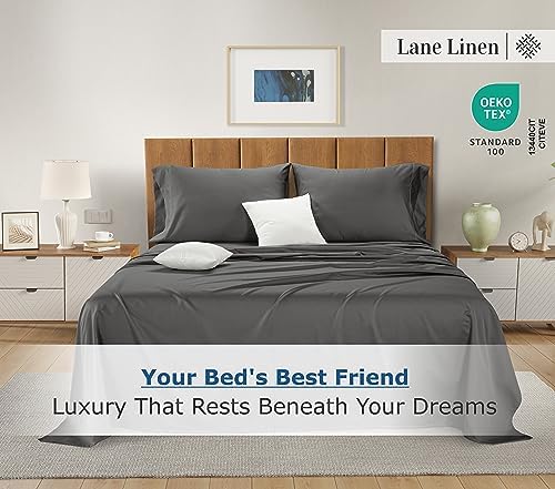 LANE LINEN 100% Egyptian Cotton King Size Sheets Set - 4 Pieces