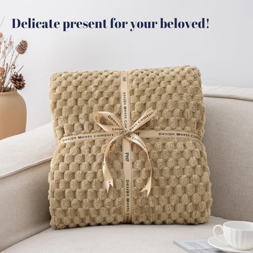 Luxury Ultra Soft Flannel Fleece Blanket King Size - 3D Jacquard