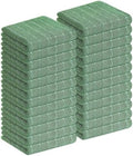 Homaxy 100% Cotton Terry Kitchen Towels, 24 Pack, Grass Green