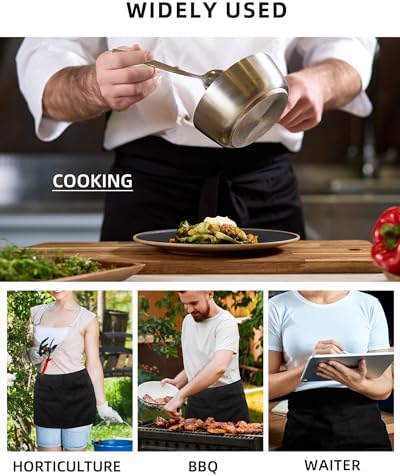 Xeoxarel Aprons with 4 Pockets (Available in 3 Pack / 7 Pack) 23.5'' X