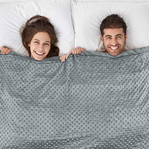 Weighted Blanket with 100% Cotton Cover, Breathable Comforter Heavy