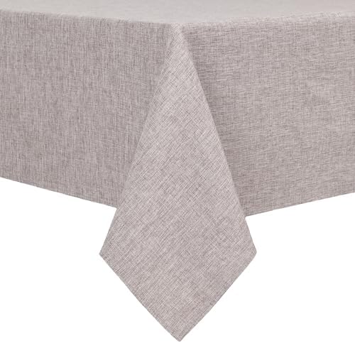 Hiasan Faux Linen Rectangle Tablecloth 52 x 70 Inch for Dining Room