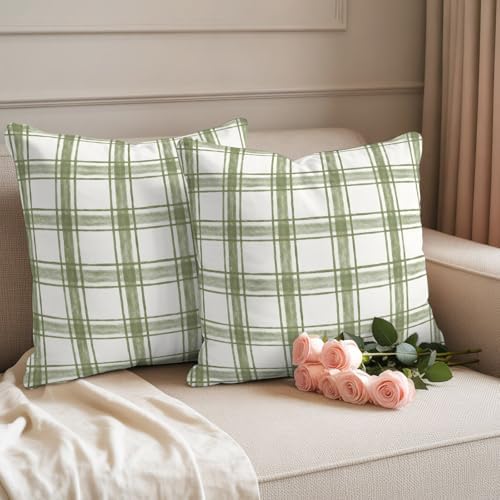 Pack of 2 Waterproof Outdoor Pillow Covers 24x24 Inch Decorative