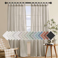 H.VERSAILTEX Natural Linen Curtains Linen Textured Semi Sheer Curtain