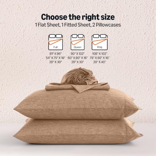 Amazon Basics Sheet Set Cationic 4-Piece Bedding Set, Wrinkle