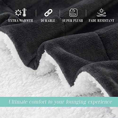Elegant Comfort Throw Blanket, Reversible Sherpa Flannel, Ultra-Soft