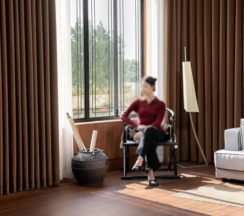 Bedroom Blackout Curtains 84 Inch Length 2 Panels Set, Darkening Room