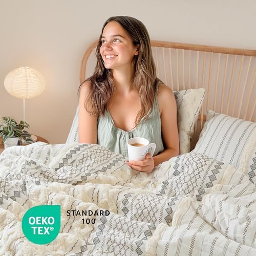 INK+IVY King Comforter Set, Boho Comforters, Breathable Cotton Bed