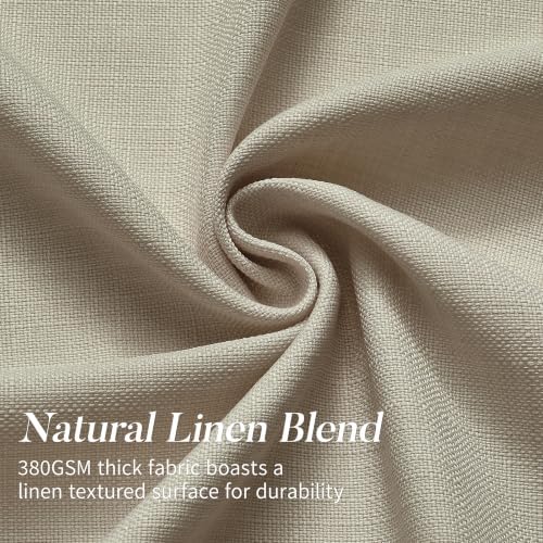 Pinch Pleated 84 Inches Long Linen Curtains for Living Room or