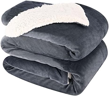 NANPIPER King Size Sherpa Blanket, Soft Fleece Throw for Bed