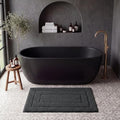 GRANNY SAYS Charcoal Gray Bathroom Rug 20" x 32", Non-Slip Bath Mat