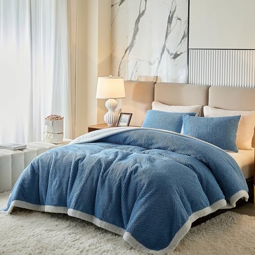 Luxury Flannel Fleece Sherpa Blankets King Size for Bed, Jacquard Boho