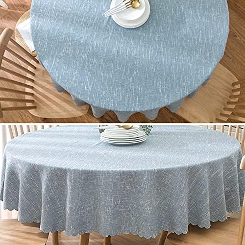 Tablecloth Round Table Clothes 140cm, Cotton Linen Tablecloth, Wrinkle