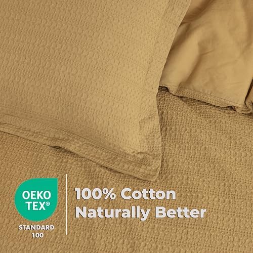 Dreamology Waffle Duvet Cover, Duvet Cover Full, 100% Cotton Waffle