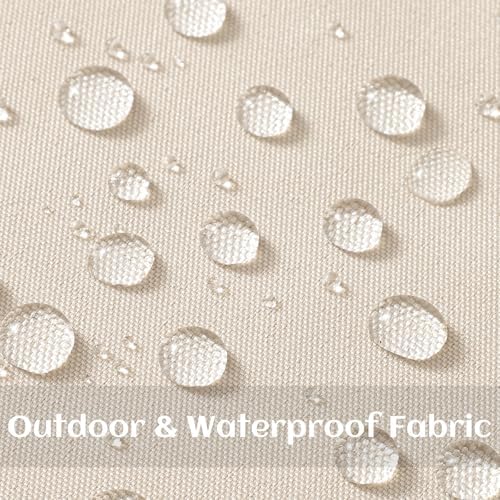 decorUhome Outdoor Waterproof Faux Linen Throw Pillow Covers 18x18 Set
