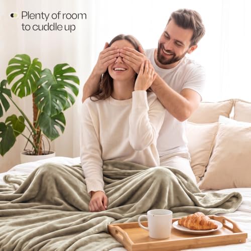 Soft Fleece Blanket for Bed King Size Camel (90x102 Inch)