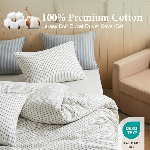 Simple&Opulence 100% Jersey Knit Cotton Duvet Duvet Cover Set -Ultra