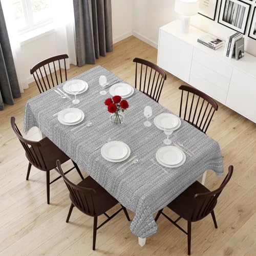 Light Gray Table Cloth Waterproof Tablecloths, Modern Minimalist