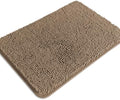 Taupe Bathroom Rugs – Absorbent and Washable Bath Mat, Non-Slip, Thick