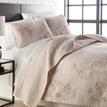 Extra Wide King Quilt Bedding Set w/ 2 Quilted Pillow Shams, Taupe