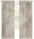 Brown Beige Sheer Curtains 84 Inch Length 2 Panels Set Farmhouse Linen