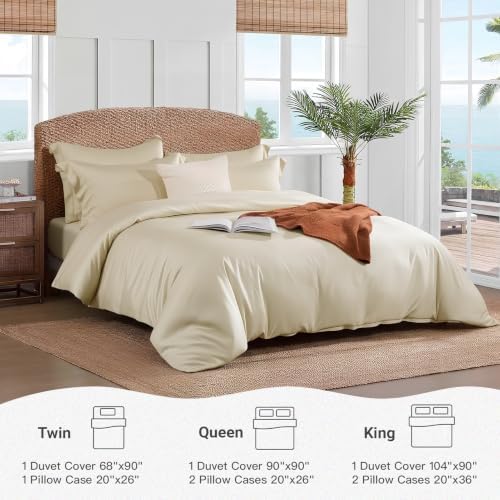NEXHOME PRO Duvet Cover King Set, Ultra Soft, Duvet Cover Viscose from