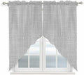 Silver Gray Solid Swag Valance Curtains Minimalist Cloth Cool Gray