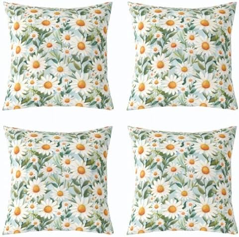 jejeloiu Floral Print Throw Pillow Covers Set of 2 Cottagecore