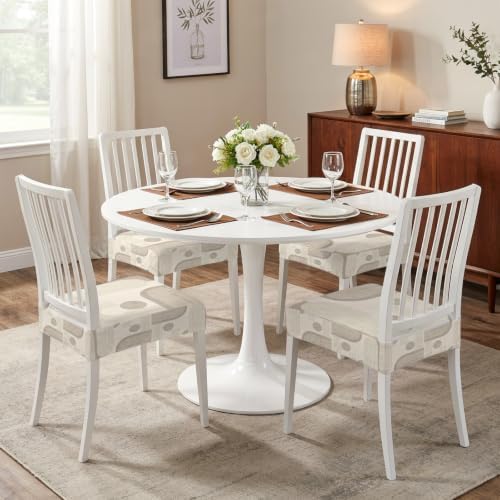 Boho Geometric Seat Covers for Dining Room Chairs, Vintage Traditional
