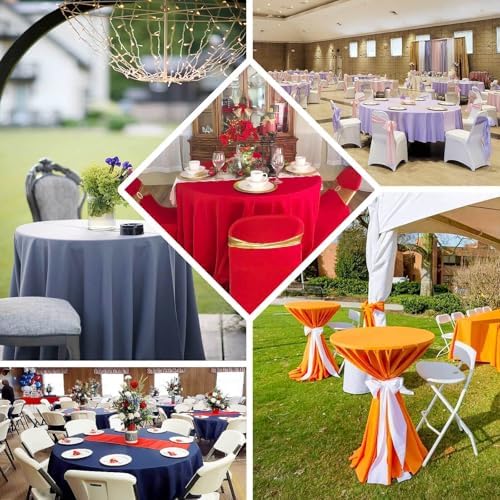 Efavormart 90" Round Ivory Wholesale Linens Polyester Round Tablecloth