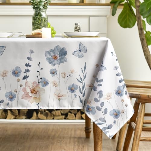 Horaldaily Spring Tablecloth 60 x 60 Inch Square Watercolor Flowers