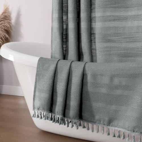 OVZME Extra Long Boho Shower Curtain 84 Inch Long, Modern Farmhouse