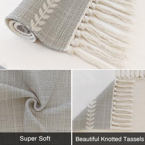 Vintage Gray Hallway Runner Rug 2'x5', Modern Simple Vertical Stripes
