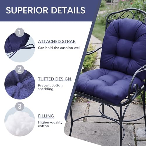Gnostik 2 Pack Outdoor Wicker Chair Cushions Waterproof Rocking Chair