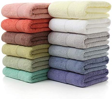 Elonglin 3 Piece Towel Set, 1 Bath Towel & 2 Hand Towels, Cotton
