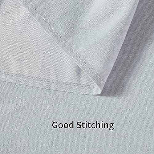 Light Grey Ruffle Shower Curtain Farmhouse Fabric Cloth Shower