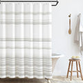 jinchan Multi Grey and White Shower Curtain for Bathroom Modern