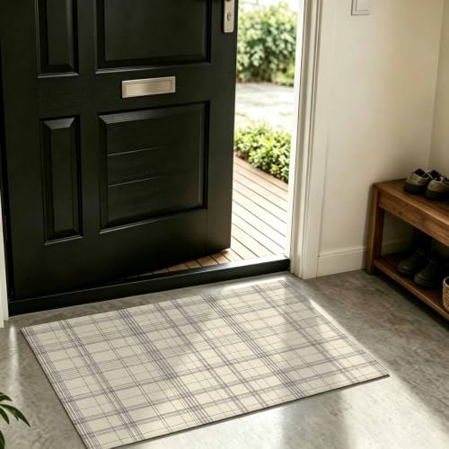Check Plaid Door Mat Indoor Welcome Mats Front Door Mat Outside
